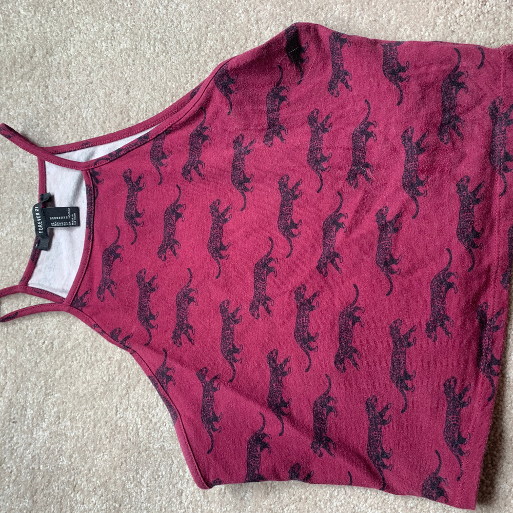 Forever 21 Maroon Medium Crop Top